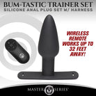 Master Series Plug Bum-tastic 28x Silicone Anal Plug With Comfort Harness And Remote Control at the Haus of Shag