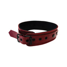 Burgundy Anaconda Leather Collar - Collar