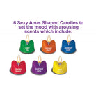 Burning Love Anus Candles Asst Colors & Scents - Party Games Gifts & Supplies