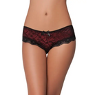 Cage Back Lace Panty - Red / Small - Panties