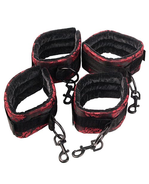 CalExotics Bondage Blindfolds & Restraints Scandal Bed Restraints - Black/red at the Haus of Shag