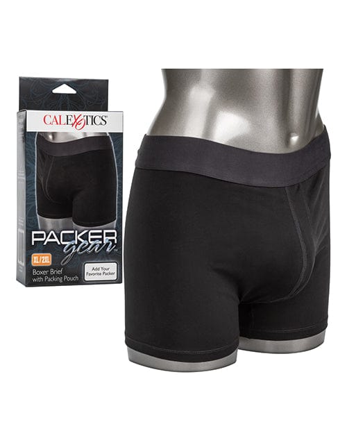 CalExotics Packing Underwear XL / 2XL / Black Packer Gear Boxer Brief With Packing Pouch at the Haus of Shag