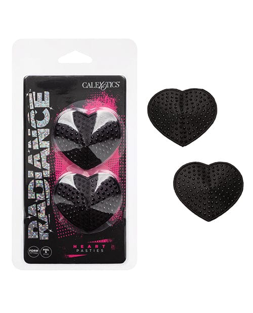CalExotics Pasties Radiance Heart Pasties - Black O/s at the Haus of Shag