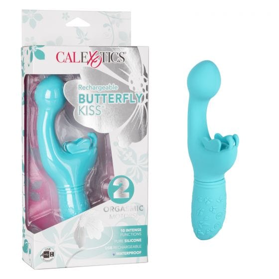 CalExotics Rabbit Blue Rechargeable Butterfly Kiss by CalExotics at the Haus of Shag