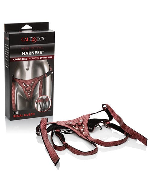 CalExotics Strap On Harness One Size Fits Most / Red Her Royal Harness The Regal Queen Strap On Harness by CalExotics at the Haus of Shag