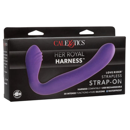 CalExotics Strapless Strap On Purple Her Royal Harness Love Rider Strapless Strap-On by CalExotics at the Haus of Shag