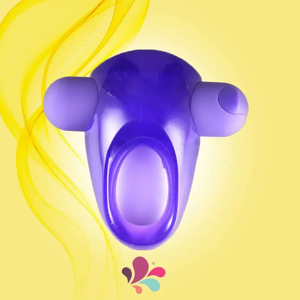 Casey Rechargeable Vibrating Erection Enhancer Ring Purple - Cock Ring