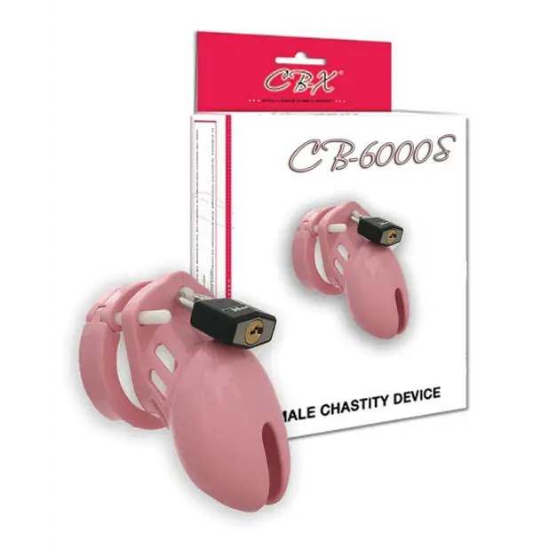 CB-6000S Pink Male Chastity Cage - Pink - Cock Cage