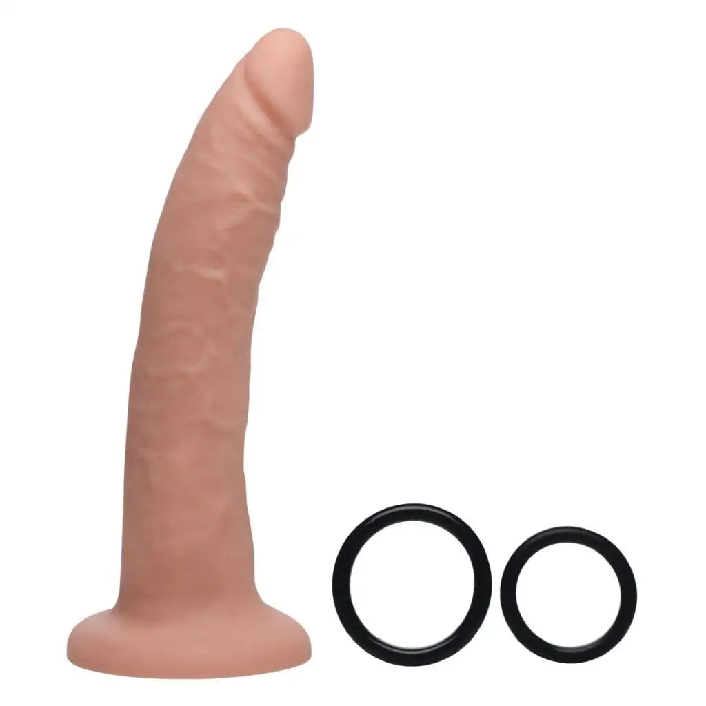 Strap U Strap On Harness Charmed 7.5 Inch Silicone Dildo With Harness at the Haus of Shag