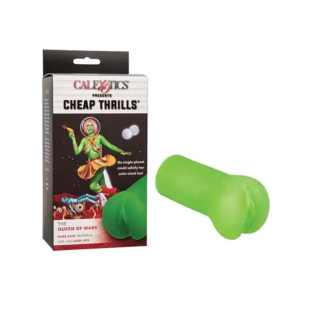 CalExotics Manual Stroker Cheap Thrills The Queen Of Mars Pussy Masturbator - Green at the Haus of Shag