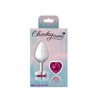 Cheeky Charms Heart Bright Pink Silver Plug - Butt Plug