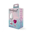 Cheeky Charms Heart Bright Pink Silver Plug - Butt Plug