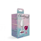 Cheeky Charms Heart Bright Pink Silver Plug - Butt Plug