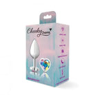 Cheeky Charms Heart Clear Iridescent Silver Plug - Butt Plug