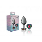 Cheeky Charms Heart Rainbow Gunmetal Butt Plug - Butt Plug