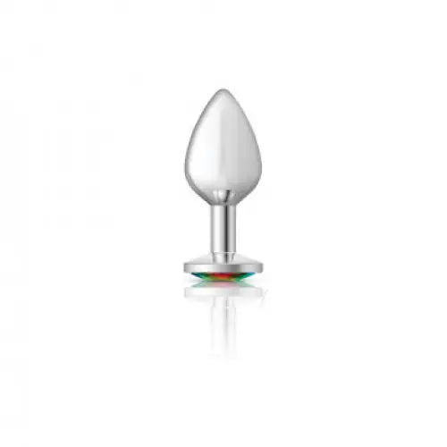 Cheeky Charms Round Rainbow Silver Plug - Butt Plug