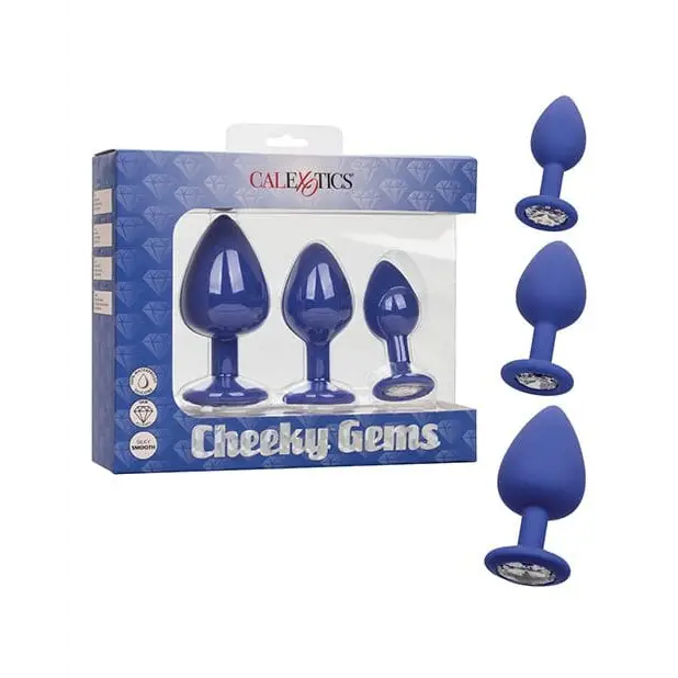 CalExotics Plug Purple Cheeky Gems 3 Pc Plug Set at the Haus of Shag