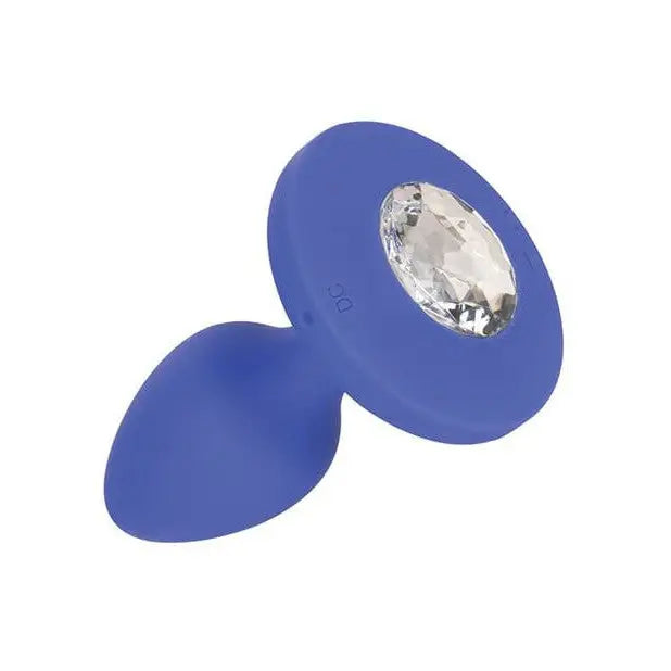 CalExotics Plug Cheeky Gems Medium Rechargeable Vibrating Probe - Blue at the Haus of Shag