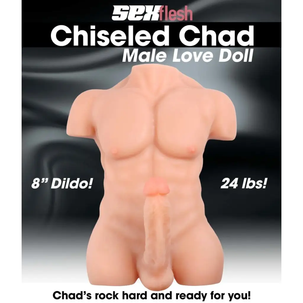 SexFlesh Torso Doll Chiseled Chad Male Love Doll at the Haus of Shag