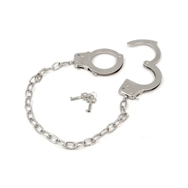 CalExotics Wrist Cuffs Chrome Hand Cuffs at the Haus of Shag