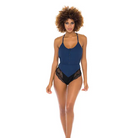 Claribel Ribbed Jersey Romper Estate Blue/black - Large/Extra Large - Romper