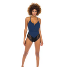 Claribel Ribbed Jersey Romper Estate Blue/black - Large/Extra Large - Romper