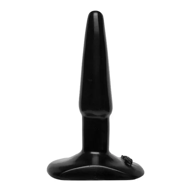 Classic black butt plug on a white background - Ideal for beginners and seasoned users