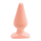 Small, triangular pink silicone classic butt plug for comfortable, beginner-friendly use