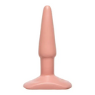 A close-up of a pink Classic Butt Plug on a white background