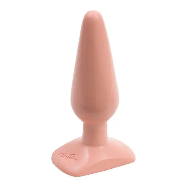 Classic butt plug made from pink silicone, perfect for anal use and comfort