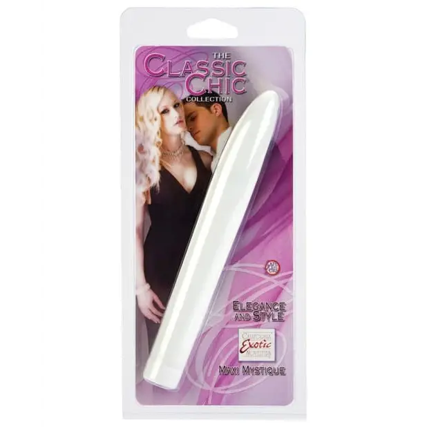 CalExotics Vibrator Classic Chic Maxi Mystique - White at the Haus of Shag