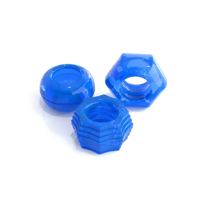 Classix 3-Piece Deluxe Cock Ring Set - Blue - Cock Ring