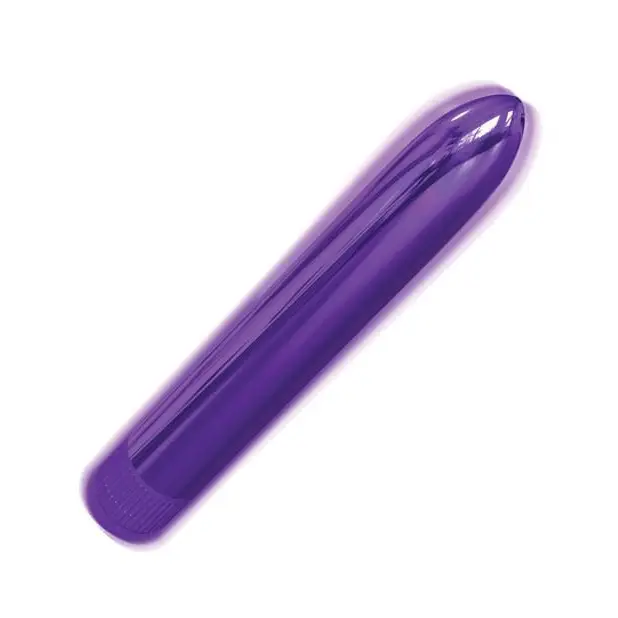 Purple Classix 7’ Metallic Vibe, sleek personal massager with a smooth, elongated shape