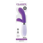 Classix Silicone G-spot Rabbit in Purple and White, Curved Design with Multiple Functions