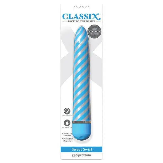 Classix Vibrator Blue Classix Sweet Swirl Vibrator at the Haus of Shag