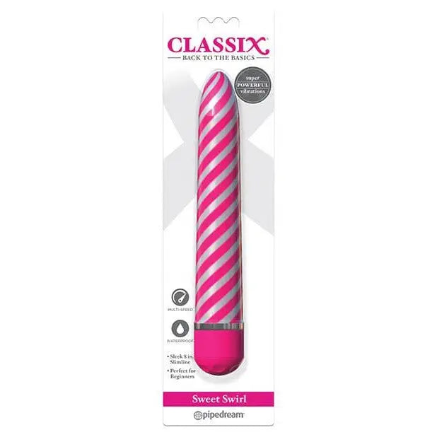 Classix Vibrator Pink Classix Sweet Swirl Vibrator at the Haus of Shag