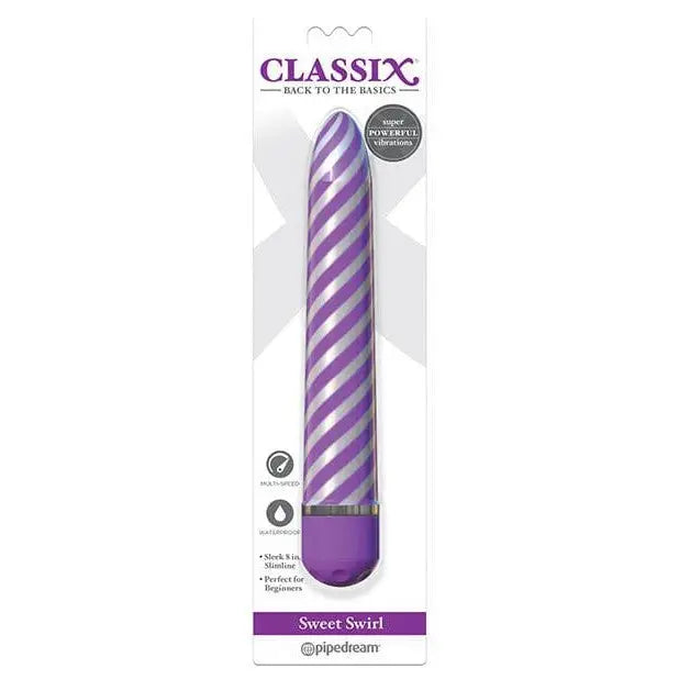 Classix Vibrator Purple Classix Sweet Swirl Vibrator at the Haus of Shag