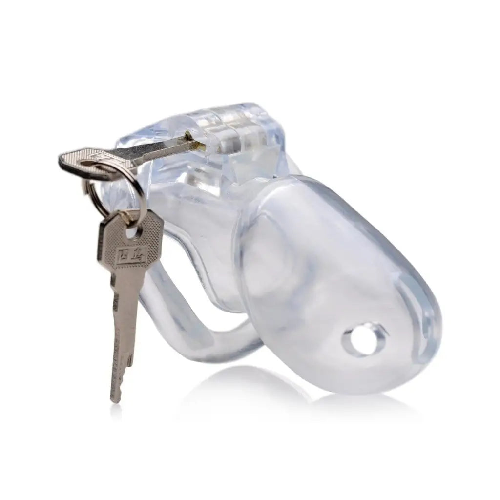 Master Series Cock Cage Clear Captor Chastity Cage at the Haus of Shag