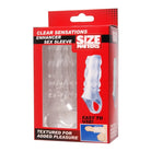 Size Matters Cock Extender Clear Sensations Enhancer Sex Sleeve at the Haus of Shag