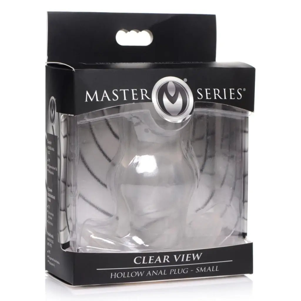 Master Series Plug Clear View Hollow Anal Plug at the Haus of Shag