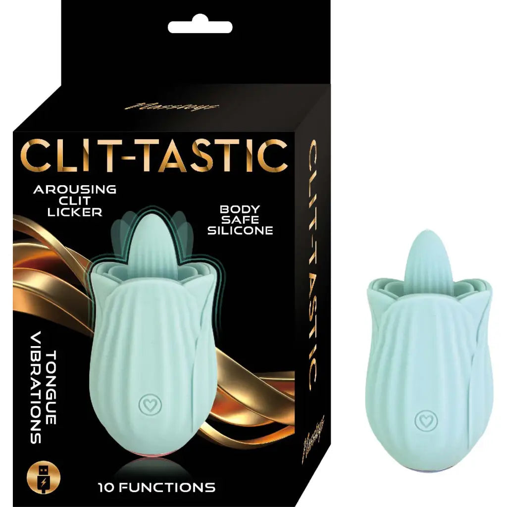 Clit-tastic Arousing Clit Licker Aqua - Vibrators