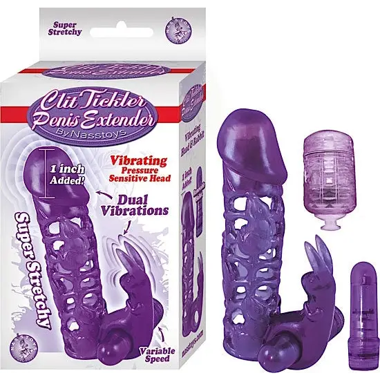 Clit Tickler Penis Extender - Purple - Sextoys for Men