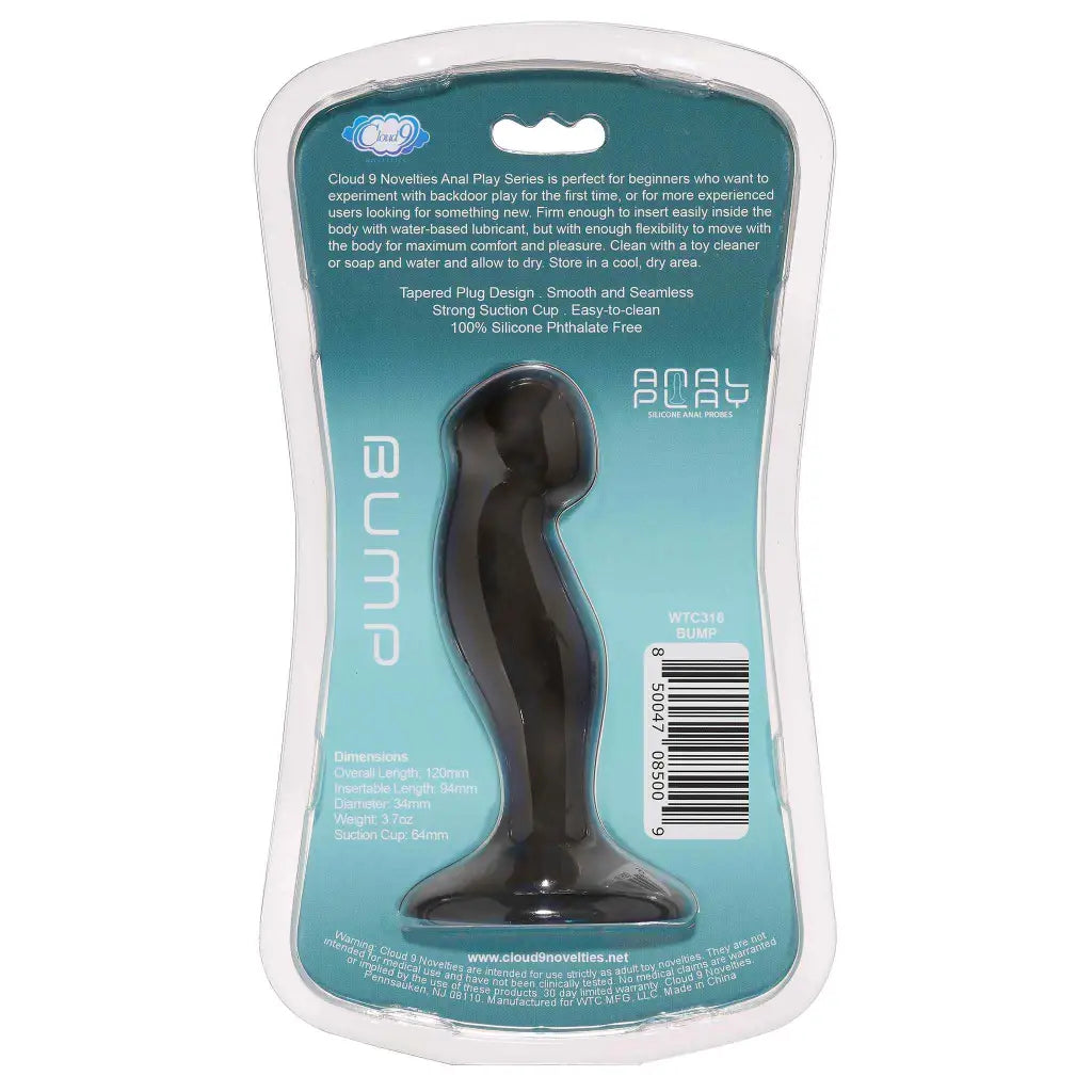 Cloud 9 Anal Play Silicone Bump - Black - Butt Plug