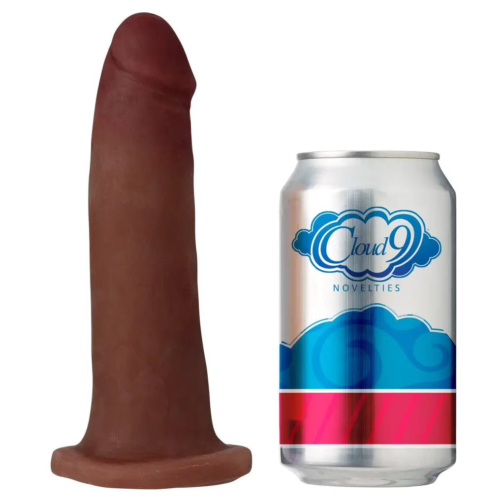 Cloud 9 Dual Density Dildo Touch 7in W/ No Balls - Chocolate - Realistic Dildo