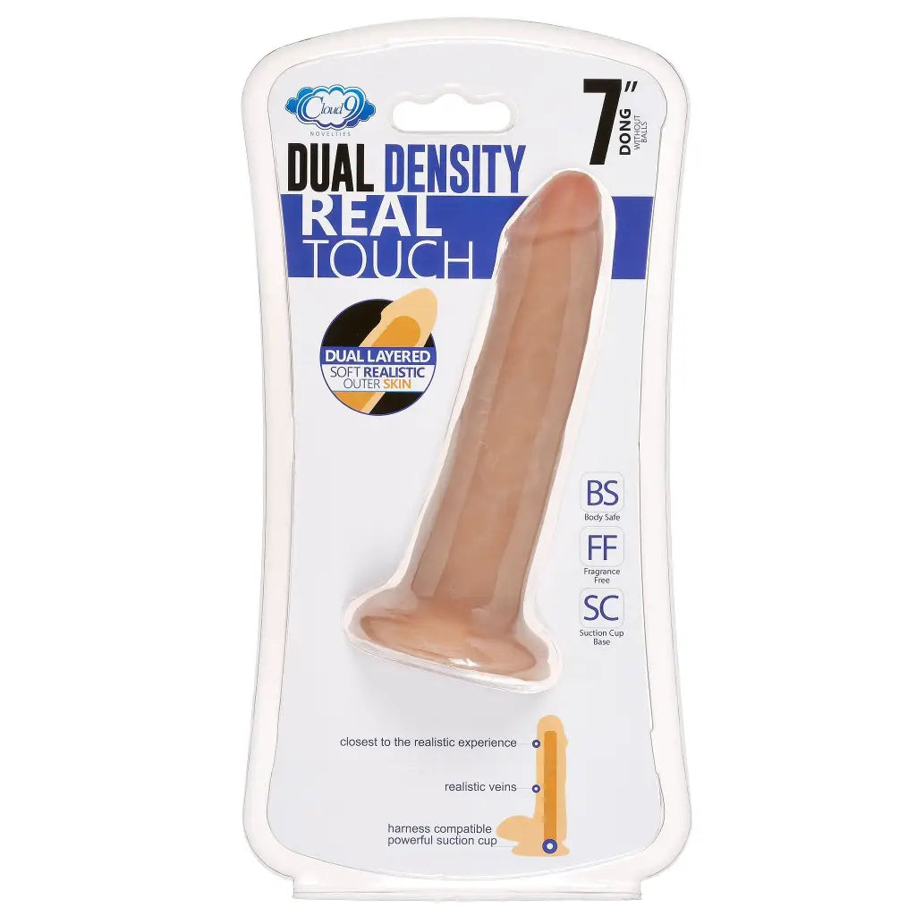 Cloud 9 Dual Density Dildo Touch 7in W/ No Balls - Realistic Dildo