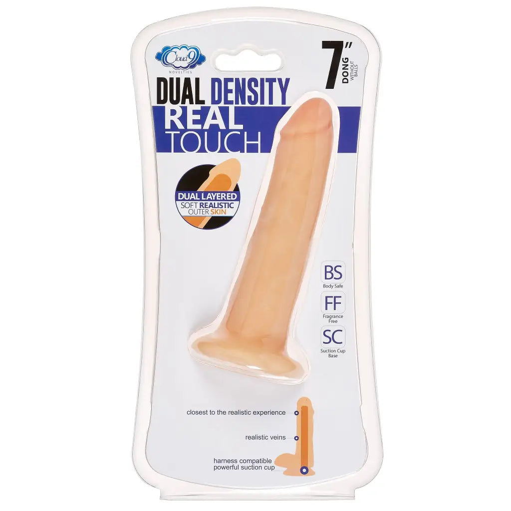 Cloud 9 Dual Density Dildo Touch 7in W/ No Balls - Realistic Dildo