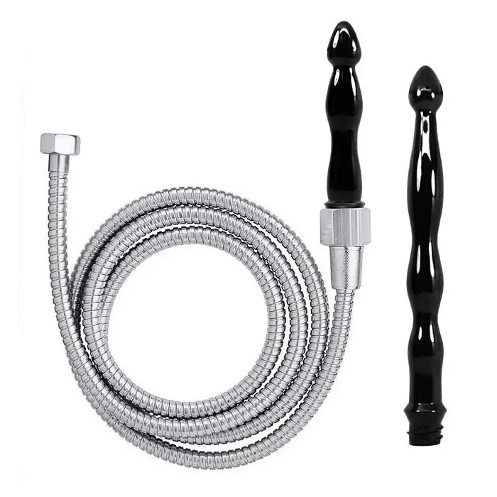 Cloud 9 Fresh + Deluxe Anal Enema Premium Shower Kit W/ 2 Tips & 6 Ft Stainless Steel - Enema