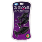 Cloud 9 Gems Black Silicone Anal Plug Kit - Black - Butt Plug