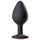 Cloud 9 Gems Black Silicone Anal Plug - Medium / Black - Butt Plug