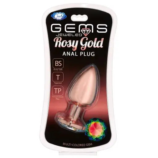 Cloud 9 Gems Rosy Gold Anal Plug - Large - Butt Plug